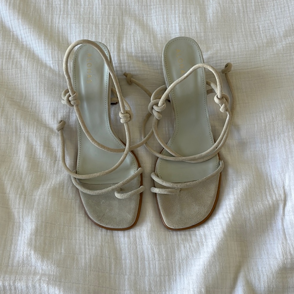 Alohas Grace Sandals, Light Grey, Size 41, Never Worn!